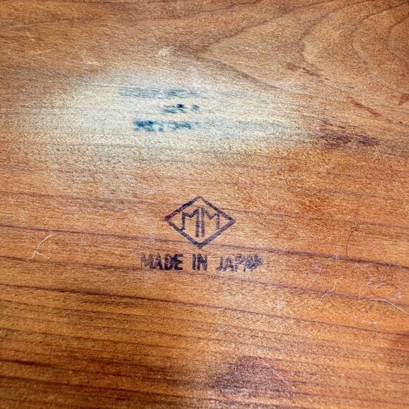 Vtg Hand-Painted Silent Butler Crumb Catcher Scraper Japan Floral Design Wood - Picture 5 of 10